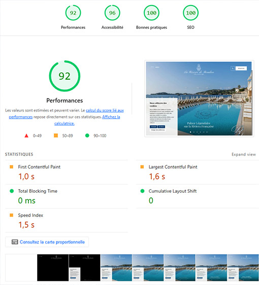 Statistiques de qualité avec Google Lighthouse