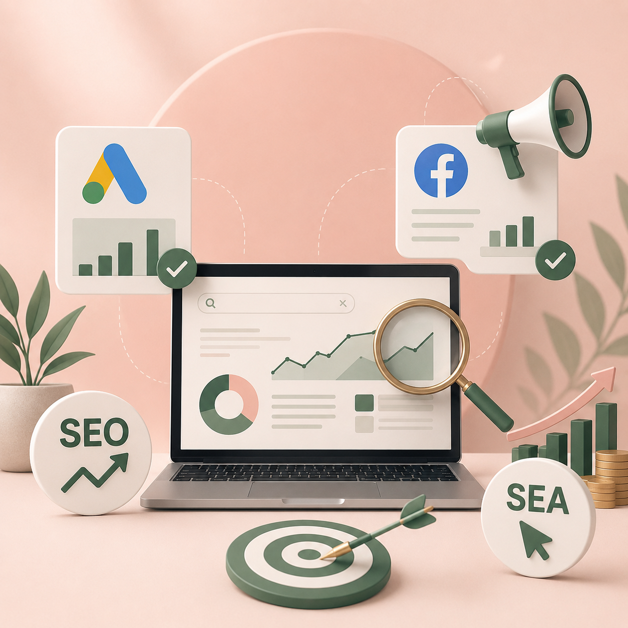coût Google Ads, budget publicité digitale, Facebook Ads efficace, différence SEO SEA, agence web Sophia Antipolis, stratégie digitale Côte d'Azur, référencement naturel, publicité Google PME
